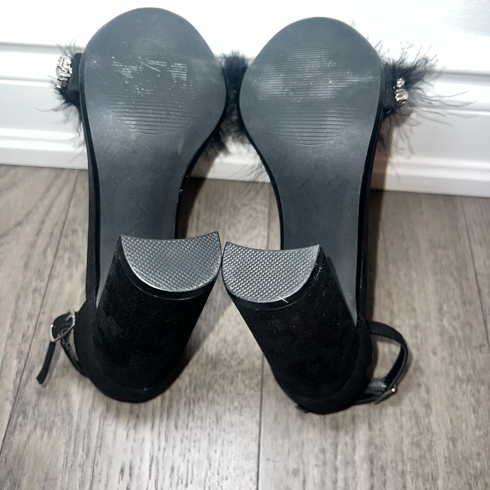 Steve Madden Black Heels with Crystal Accents - Picture 6 of 8